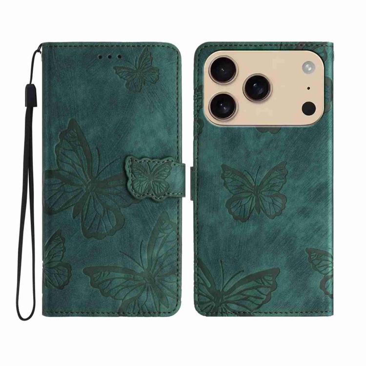 Skin-feel Embossed Butterfly Leather Phone Case