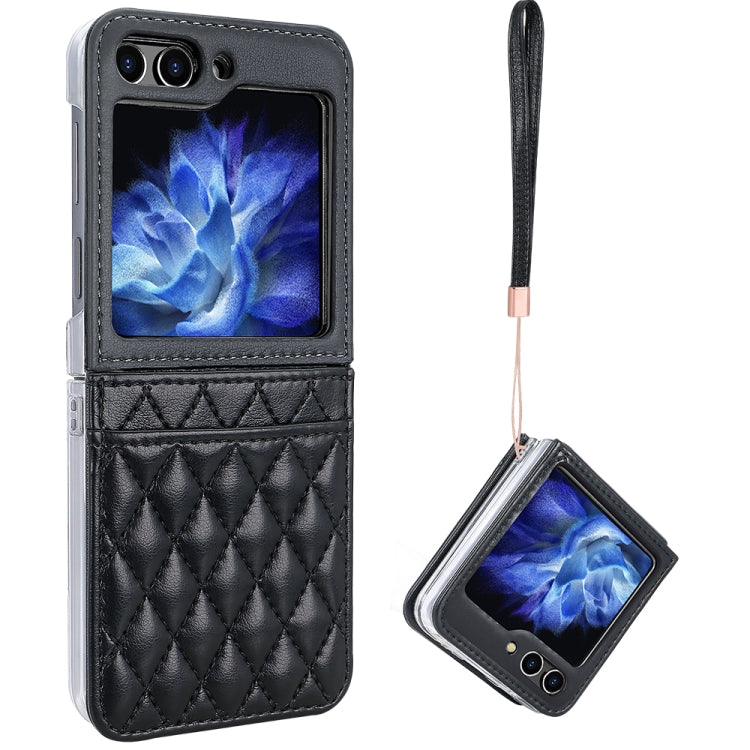 VIETAO Rhombic Texture PU Card Slot Phone Case with Lanyard