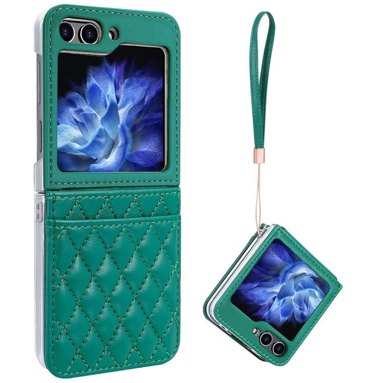 VIETAO Rhombic Texture PU Card Slot Phone Case with Lanyard