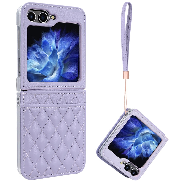 VIETAO Rhombic Texture PU Card Slot Phone Case with Lanyard