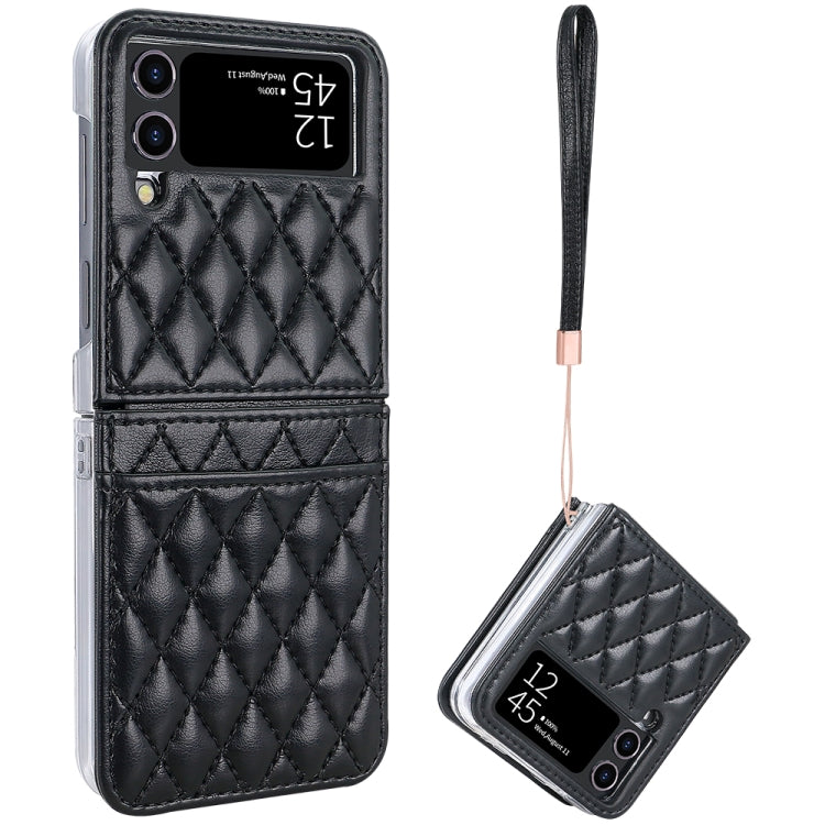 VIETAO Rhombic Texture PU Card Slot Phone Case with Lanyard