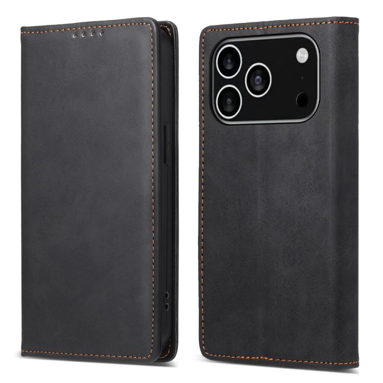 Business Solid Color Magnetic RFID Leather Phone Case