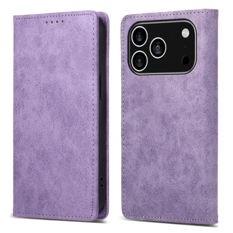 Business Solid Color Magnetic RFID Leather Phone Case