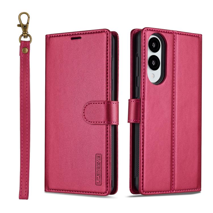 LC.IMEEKE L2 Series Detachable Magsafe PU Phone Case with Lanyard, For Galaxy S26 FE 5G, For Samsung Galaxy S26+ 5G, For Samsung Galaxy S26 Ultra 5G, For Samsung Galaxy S26 5G, For Samsung Galaxy S25 Edge 5G, For Samsung Galaxy S25 5G                  ...