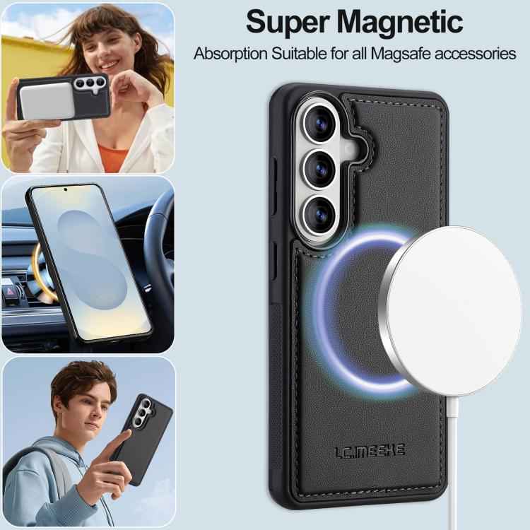 LC.IMEEKE L2 Series Detachable Magsafe PU Phone Case with Lanyard, For Samsung Galaxy S26+ 5G, For Samsung Galaxy S26 Ultra 5G, For Samsung Galaxy S26 5G, For Samsung Galaxy S25 Edge 5G, For Samsung Galaxy S25 5G, For Samsung Galaxy S25+ 5G            ...