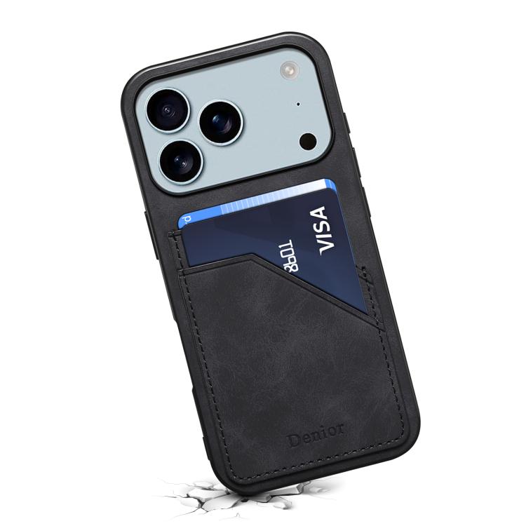 Denior D09 PU Dual Card Slot Back Cover Phone Case