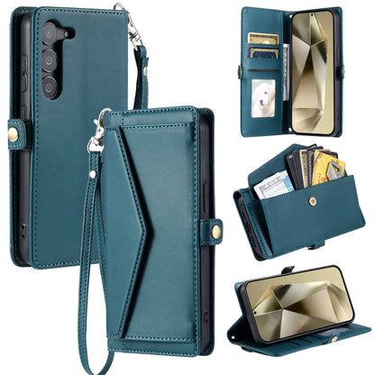 Wallet Multi-card Slot Leather Phone Case with Lanyard, For Samsung Galaxy S24 Ultra 5G, For Samsung Galaxy S24+ 5G, For Samsung Galaxy S24 5G, For Samsung Galaxy S23 FE 5G, For Samsung Galaxy S23 Ultra 5G, For Samsung Galaxy S23+ 5G                   ...
