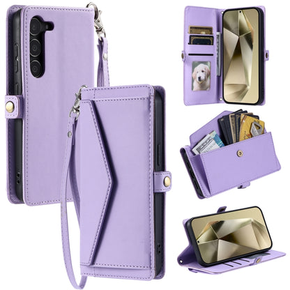 Wallet Multi-card Slot Leather Phone Case with Lanyard, For Samsung Galaxy S24 Ultra 5G, For Samsung Galaxy S24+ 5G, For Samsung Galaxy S24 5G, For Samsung Galaxy S23 FE 5G, For Samsung Galaxy S23 Ultra 5G, For Samsung Galaxy S23+ 5G                   ...