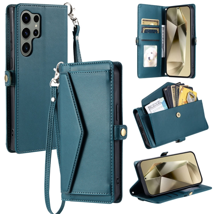 Wallet Multi-card Slot Leather Phone Case with Lanyard, For Samsung Galaxy S24 Ultra 5G, For Samsung Galaxy S24+ 5G, For Samsung Galaxy S24 5G, For Samsung Galaxy S23 FE 5G, For Samsung Galaxy S23 Ultra 5G, For Samsung Galaxy S23+ 5G                   ...
