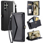Wallet Multi-card Slot Leather Phone Case with Lanyard, For Samsung Galaxy S24 Ultra 5G, For Samsung Galaxy S24+ 5G, For Samsung Galaxy S24 5G, For Samsung Galaxy S23 FE 5G, For Samsung Galaxy S23 Ultra 5G, For Samsung Galaxy S23+ 5G                   ...