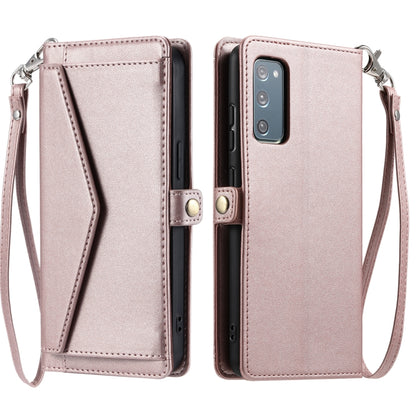 Wallet Multi-card Slot Leather Phone Case with Lanyard, For Samsung Galaxy S22 5G, For Samsung Galaxy S21 FE 5G, For Samsung Galaxy S21 5G, For Samsung Galaxy S20 FE 5G