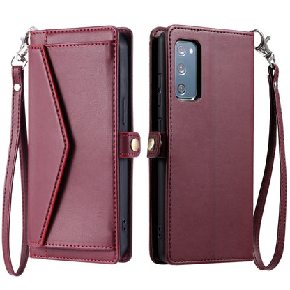 Wallet Multi-card Slot Leather Phone Case with Lanyard, For Samsung Galaxy S22 5G, For Samsung Galaxy S21 FE 5G, For Samsung Galaxy S21 5G, For Samsung Galaxy S20 FE 5G