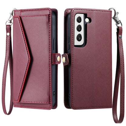 Wallet Multi-card Slot Leather Phone Case with Lanyard, For Samsung Galaxy S22 5G, For Samsung Galaxy S21 FE 5G, For Samsung Galaxy S21 5G, For Samsung Galaxy S20 FE 5G