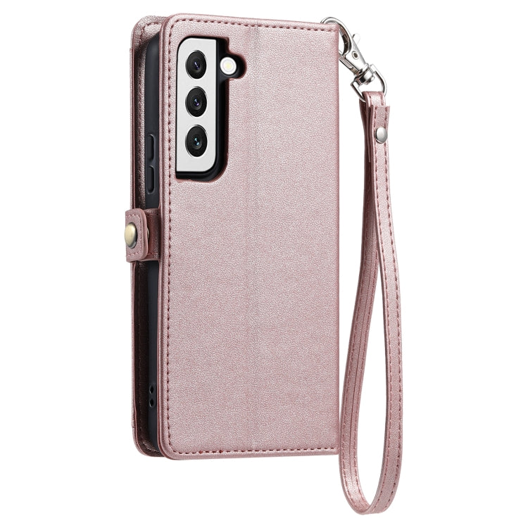 Wallet Multi-card Slot Leather Phone Case with Lanyard, For Samsung Galaxy S22 5G, For Samsung Galaxy S21 FE 5G, For Samsung Galaxy S21 5G, For Samsung Galaxy S20 FE 5G