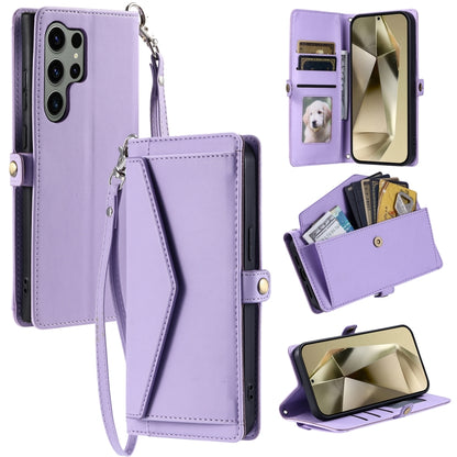 Wallet Multi-card Slot Leather Phone Case with Lanyard, For Samsung Galaxy S26+ 5G, For Samsung Galaxy S26 Ultra 5G, For Samsung Galaxy S26 5G, For Samsung Galaxy S25 FE 5G, For Samsung Galaxy S25 Edge 5G, For Samsung Galaxy S25 5G                     ...