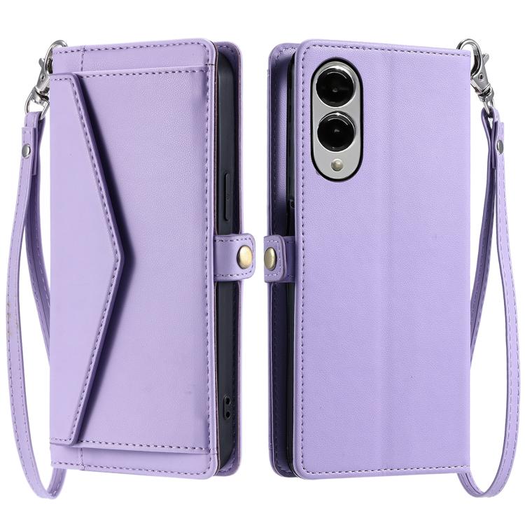 Wallet Multi-card Slot Leather Phone Case with Lanyard, For Samsung Galaxy S26+ 5G, For Samsung Galaxy S26 Ultra 5G, For Samsung Galaxy S26 5G, For Samsung Galaxy S25 FE 5G, For Samsung Galaxy S25 Edge 5G, For Samsung Galaxy S25 5G                     ...