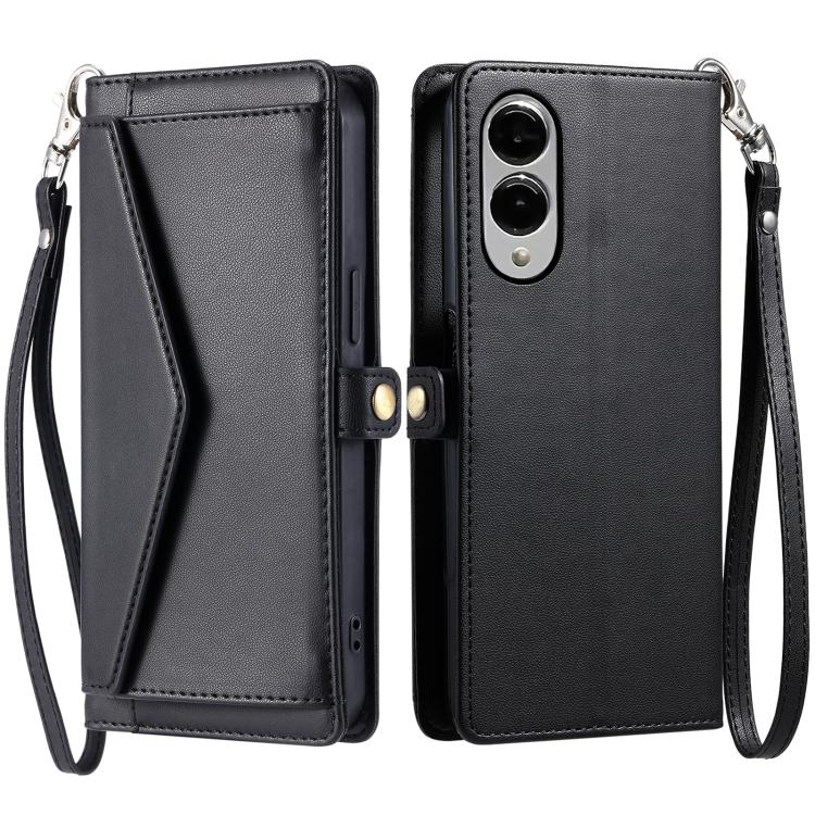 Wallet Multi-card Slot Leather Phone Case with Lanyard, For Samsung Galaxy S26+ 5G, For Samsung Galaxy S26 Ultra 5G, For Samsung Galaxy S26 5G, For Samsung Galaxy S25 FE 5G, For Samsung Galaxy S25 Edge 5G, For Samsung Galaxy S25 5G                     ...