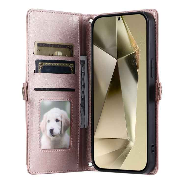 Wallet Multi-card Slot Leather Phone Case with Lanyard, For Samsung Galaxy S26+ 5G, For Samsung Galaxy S26 Ultra 5G, For Samsung Galaxy S26 5G, For Samsung Galaxy S25 FE 5G, For Samsung Galaxy S25 Edge 5G, For Samsung Galaxy S25 5G                     ...