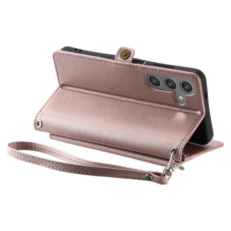 Wallet Multi-card Slot Leather Phone Case with Lanyard, For Samsung Galaxy S26+ 5G, For Samsung Galaxy S26 Ultra 5G, For Samsung Galaxy S26 5G, For Samsung Galaxy S25 FE 5G, For Samsung Galaxy S25 Edge 5G, For Samsung Galaxy S25 5G                     ...