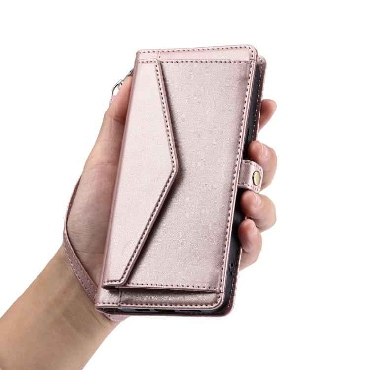 Wallet Multi-card Slot Leather Phone Case with Lanyard, For Samsung Galaxy S26+ 5G, For Samsung Galaxy S26 Ultra 5G, For Samsung Galaxy S26 5G, For Samsung Galaxy S25 FE 5G, For Samsung Galaxy S25 Edge 5G, For Samsung Galaxy S25 5G                     ...