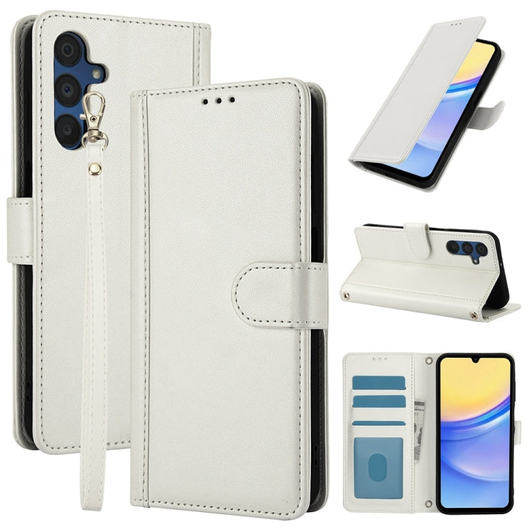 Skin Feel Pure Color Card Slots Leather Phone Case with Dual Lanyard, For Samsung Galaxy S26+ 5G, For Samsung Galaxy S26 Ultra 5G, For Samsung Galaxy S26 5G, For Samsung Galaxy S25 5G, For Samsung Galaxy S25+ 5G, For Samsung Galaxy S25 Ultra 5G        ...