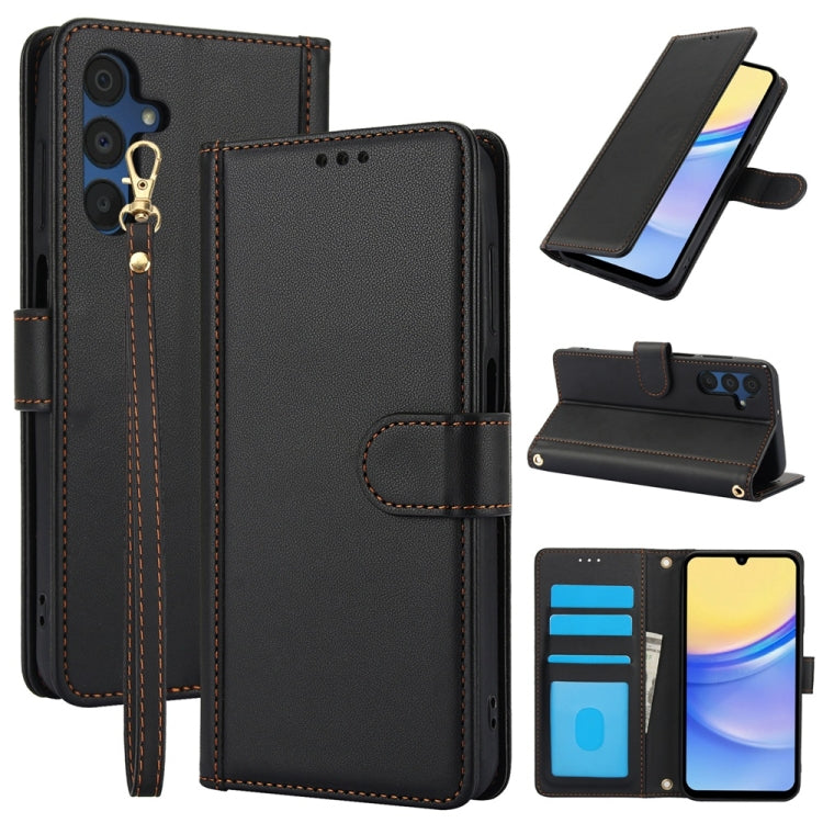 Skin Feel Pure Color Card Slots Leather Phone Case with Dual Lanyard, For Samsung Galaxy S26+ 5G, For Samsung Galaxy S26 Ultra 5G, For Samsung Galaxy S26 5G, For Samsung Galaxy S25 5G, For Samsung Galaxy S25+ 5G, For Samsung Galaxy S25 Ultra 5G        ...