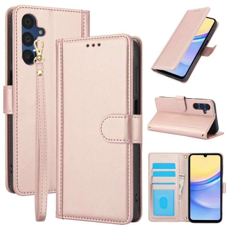 Skin Feel Pure Color Card Slots Leather Phone Case with Dual Lanyard, For Samsung Galaxy S26+ 5G, For Samsung Galaxy S26 Ultra 5G, For Samsung Galaxy S26 5G, For Samsung Galaxy S25 5G, For Samsung Galaxy S25+ 5G, For Samsung Galaxy S25 Ultra 5G        ...