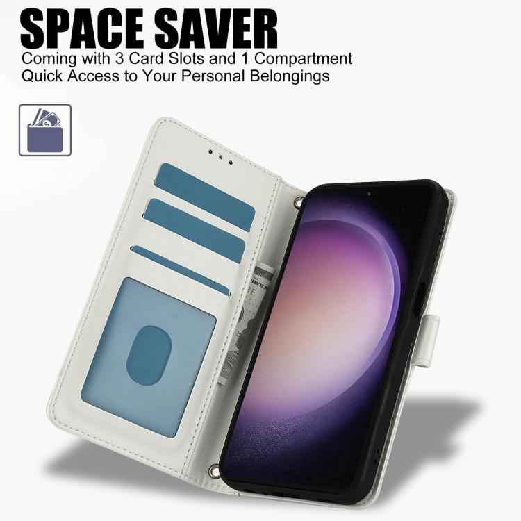 Skin Feel Pure Color Card Slots Leather Phone Case with Dual Lanyard, For Samsung Galaxy S26+ 5G, For Samsung Galaxy S26 Ultra 5G, For Samsung Galaxy S26 5G, For Samsung Galaxy S25 5G, For Samsung Galaxy S25+ 5G, For Samsung Galaxy S25 Ultra 5G        ...