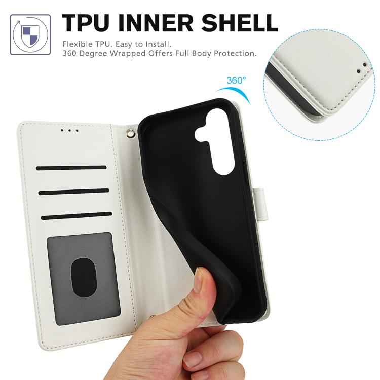 Skin Feel Pure Color Card Slots Leather Phone Case with Dual Lanyard, For Samsung Galaxy S26+ 5G, For Samsung Galaxy S26 Ultra 5G, For Samsung Galaxy S26 5G, For Samsung Galaxy S25 5G, For Samsung Galaxy S25+ 5G, For Samsung Galaxy S25 Ultra 5G        ...