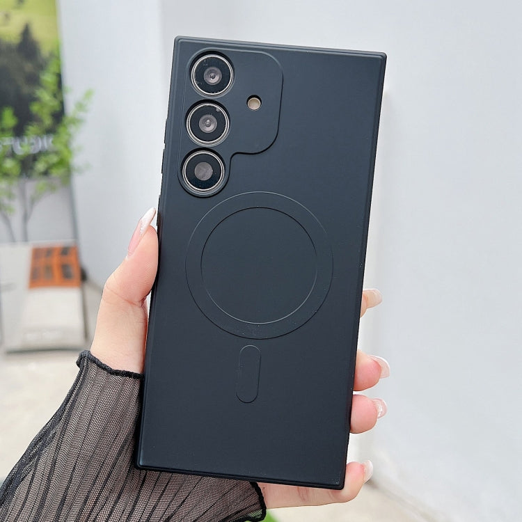 Solid Color Liquid Silicone MagSafe Magnetic Phone Case, For Samsung Galaxy S25 5G, For Samsung Galaxy S25+ 5G, For Samsung Galaxy S25 Ultra 5G, For Samsung Galaxy S24 FE 5G