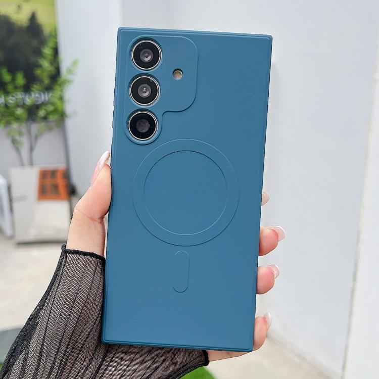 Solid Color Liquid Silicone MagSafe Magnetic Phone Case, For Samsung Galaxy S25 5G, For Samsung Galaxy S25+ 5G, For Samsung Galaxy S25 Ultra 5G, For Samsung Galaxy S24 FE 5G