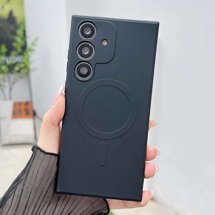 Solid Color Liquid Silicone MagSafe Magnetic Phone Case, For Samsung Galaxy S25 5G, For Samsung Galaxy S25+ 5G, For Samsung Galaxy S25 Ultra 5G, For Samsung Galaxy S24 FE 5G