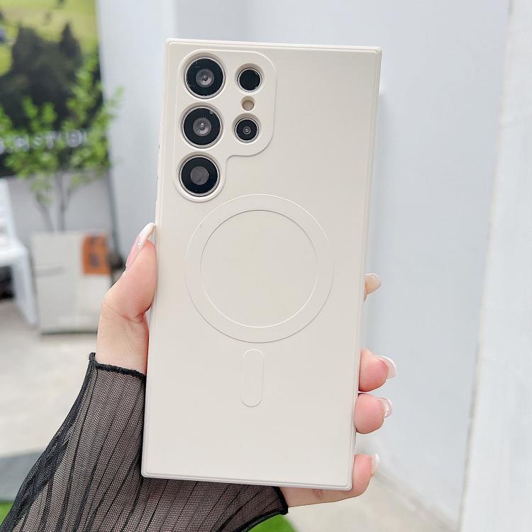 Solid Color Liquid Silicone MagSafe Magnetic Phone Case, For Samsung Galaxy S25 5G, For Samsung Galaxy S25+ 5G, For Samsung Galaxy S25 Ultra 5G, For Samsung Galaxy S24 FE 5G