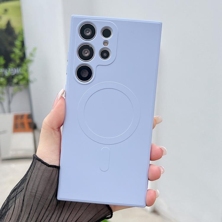 Solid Color Liquid Silicone MagSafe Magnetic Phone Case, For Samsung Galaxy S25 5G, For Samsung Galaxy S25+ 5G, For Samsung Galaxy S25 Ultra 5G, For Samsung Galaxy S24 FE 5G