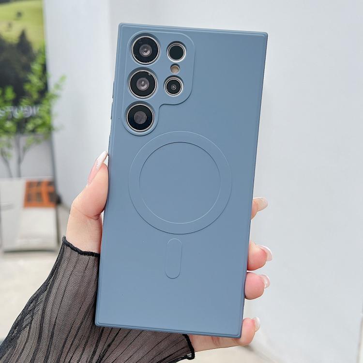 Solid Color Liquid Silicone MagSafe Magnetic Phone Case, For Samsung Galaxy S25 5G, For Samsung Galaxy S25+ 5G, For Samsung Galaxy S25 Ultra 5G, For Samsung Galaxy S24 FE 5G