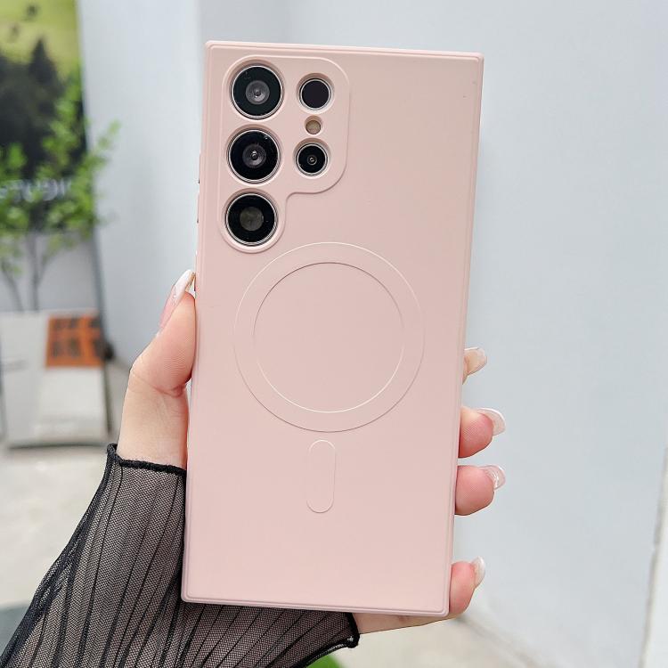 Solid Color Liquid Silicone MagSafe Magnetic Phone Case, For Samsung Galaxy S25 5G, For Samsung Galaxy S25+ 5G, For Samsung Galaxy S25 Ultra 5G, For Samsung Galaxy S24 FE 5G