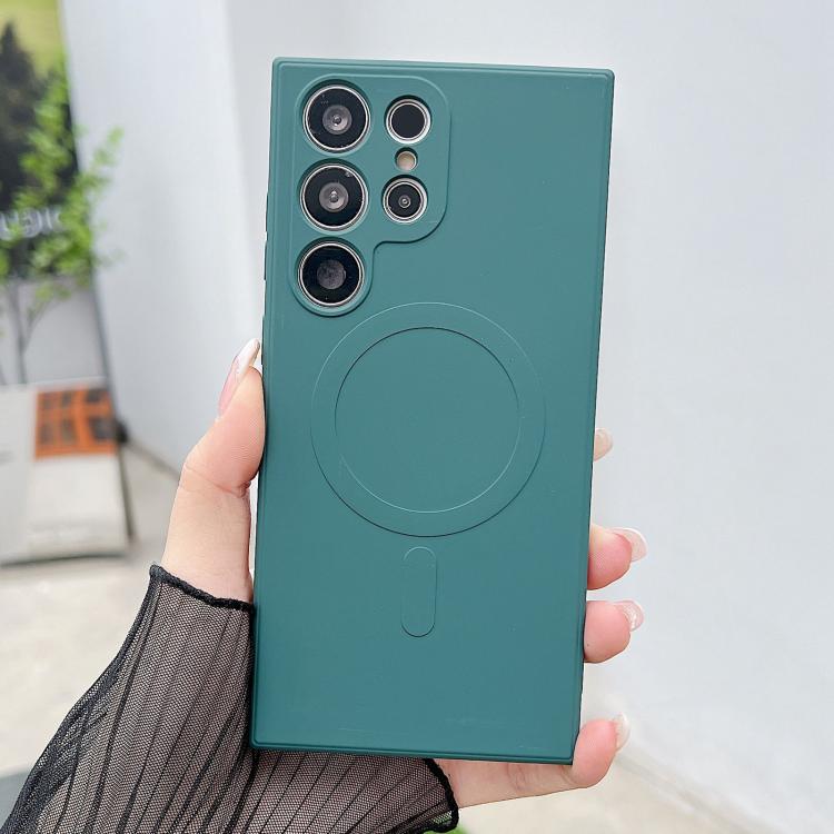 Solid Color Liquid Silicone MagSafe Magnetic Phone Case, For Samsung Galaxy S25 5G, For Samsung Galaxy S25+ 5G, For Samsung Galaxy S25 Ultra 5G, For Samsung Galaxy S24 FE 5G