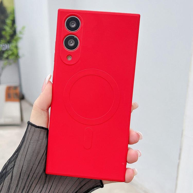 Solid Color Liquid Silicone MagSafe Magnetic Phone Case, For Samsung Galaxy S26+ 5G, For Samsung Galaxy S26 Ultra 5G, For Samsung Galaxy S26 5G, For Samsung Galaxy S25 Edge 5G