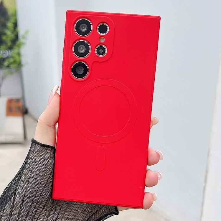 Solid Color Liquid Silicone MagSafe Magnetic Phone Case, For Samsung Galaxy S26+ 5G, For Samsung Galaxy S26 Ultra 5G, For Samsung Galaxy S26 5G, For Samsung Galaxy S25 Edge 5G