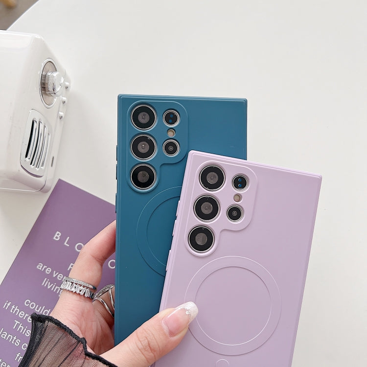 Solid Color Liquid Silicone MagSafe Magnetic Phone Case, For Samsung Galaxy S25 5G, For Samsung Galaxy S25+ 5G, For Samsung Galaxy S25 Ultra 5G, For Samsung Galaxy S24 FE 5G