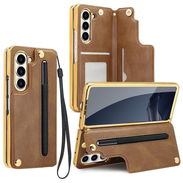 VIETAO Film Integrated Folding Holder Flip PU Phone Case