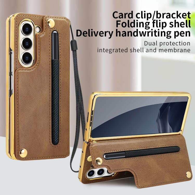 VIETAO Film Integrated Folding Holder Flip PU Phone Case