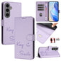 Smile Embossing RFID Leather Phone Case, For Samsung Galaxy S25 Ultra 5G, For Samsung Galaxy S24 FE 5G, For Samsung Galaxy S24 Ultra 5G, For Samsung Galaxy S24+ 5G, For Samsung Galaxy S24 5G, For Samsung Galaxy S23 FE 5G, For Samsung Galaxy S23 Ultra 5...