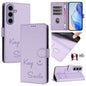Smile Embossing RFID Leather Phone Case, For Samsung Galaxy S25 Ultra 5G, For Samsung Galaxy S24 FE 5G, For Samsung Galaxy S24 Ultra 5G, For Samsung Galaxy S24+ 5G, For Samsung Galaxy S24 5G, For Samsung Galaxy S23 FE 5G, For Samsung Galaxy S23 Ultra 5...