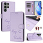 Smile Embossing RFID Leather Phone Case, For Samsung Galaxy S25 Ultra 5G, For Samsung Galaxy S24 FE 5G, For Samsung Galaxy S24 Ultra 5G, For Samsung Galaxy S24+ 5G, For Samsung Galaxy S24 5G, For Samsung Galaxy S23 FE 5G, For Samsung Galaxy S23 Ultra 5...
