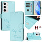 Smile Embossing RFID Leather Phone Case, For Samsung Galaxy S25 Ultra 5G, For Samsung Galaxy S24 FE 5G, For Samsung Galaxy S24 Ultra 5G, For Samsung Galaxy S24+ 5G, For Samsung Galaxy S24 5G, For Samsung Galaxy S23 FE 5G, For Samsung Galaxy S23 Ultra 5...
