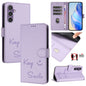 Smile Embossing RFID Leather Phone Case, For Samsung Galaxy S25 Ultra 5G, For Samsung Galaxy S24 FE 5G, For Samsung Galaxy S24 Ultra 5G, For Samsung Galaxy S24+ 5G, For Samsung Galaxy S24 5G, For Samsung Galaxy S23 FE 5G, For Samsung Galaxy S23 Ultra 5...