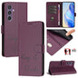 Smile Embossing RFID Leather Phone Case, For Samsung Galaxy S25 Ultra 5G, For Samsung Galaxy S24 FE 5G, For Samsung Galaxy S24 Ultra 5G, For Samsung Galaxy S24+ 5G, For Samsung Galaxy S24 5G, For Samsung Galaxy S23 FE 5G, For Samsung Galaxy S23 Ultra 5...