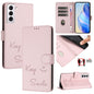 Smile Embossing RFID Leather Phone Case, For Samsung Galaxy S23 5G, For Samsung Galaxy S20 FE 2022 / 5G / 4G, For Samsung Galaxy S22 Ultra 5G, For Samsung Galaxy S22+ 5G, For Samsung Galaxy S22 5G, For Samsung Galaxy S21 FE 5G, For Samsung Galaxy S21 5...