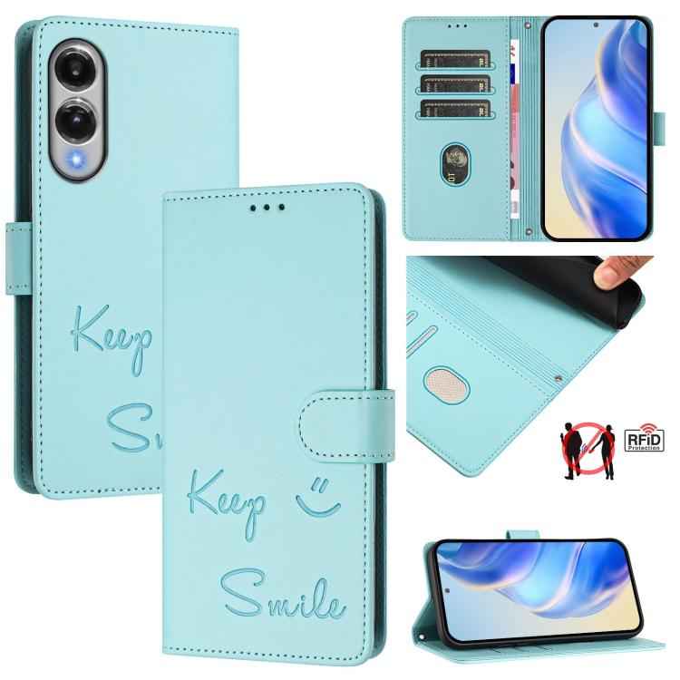 Smile Embossing RFID Leather Phone Case, For Samsung Galaxy S26+ 5G, For Samsung Galaxy S26 Edge 5G, For Samsung Galaxy S26 Ultra 5G, For Samsung Galaxy S26 5G, For Samsung Galaxy S25 Edge 5G, For Samsung Galaxy S25 5G, For Samsung Galaxy S25+ 5G      ...